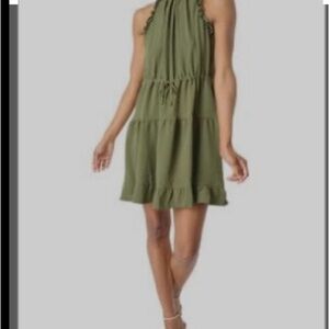 GIBSONLOOK ruffle trim halter dress size 8